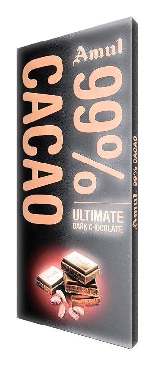 Amul 99% Cacao Chocolate,125Gm.