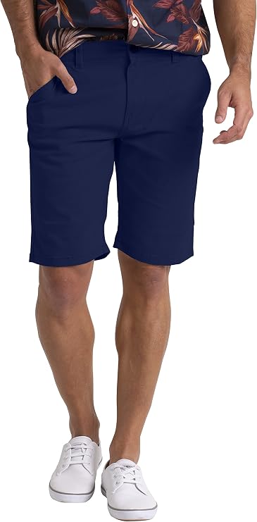 WESTACE Mens Chino Half Pants Slim Fit Classic Casual 100% Cotton Flat Front Golf Beach Summer - USA Size 30W-40W