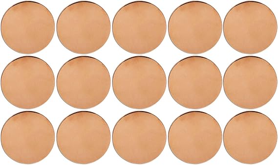 Copperlab 1-5/8 Inch Round Circle Disc Copper - Metal Stamping Blank Engraving Tag - 16 Oz Copper - 15 Blanks