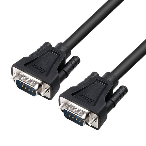 DTECH RS-232 Cable 10ft RS232 Serial Cable Male to Male 9 Pin DB9 Cord Straight Through