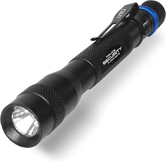 Police Security Inspector LED Pocket Flashlight Bright 120 Lumen Mini Handheld Light with Belt Clip, Compact, Impact-Resilient, Portable Everyday Light for Home, Auto, Workshop, and Outdoors