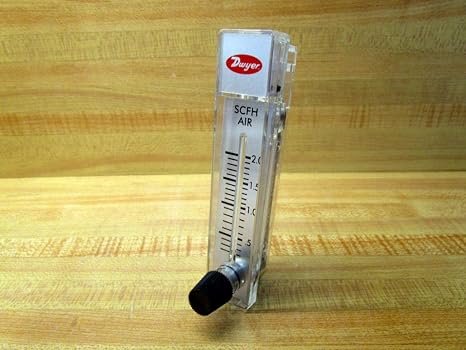 Dwyer Rate-Master Flowmeter, RMA-3-SSV, 4% Acc, .2-2 SCFH air, SS Valve, PC Body