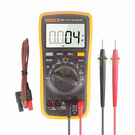 FLUKE 17B+ Digital Multimeter w/ Temperature & Frequency (CARRYING CASE INCLUDED) | With Carrying Case