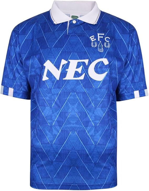 Score Draw Everton 1990 Home Retro Football Shirt
