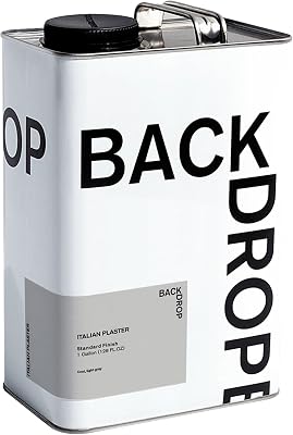 BACKDROP | Premium Interior Paint | Standard Semi Matte, Low Sheen Finish | Self-Priming, Low VOC, Green Wise Certified | ITALIAN PLASTER Cool, light gray | 1 Gallon