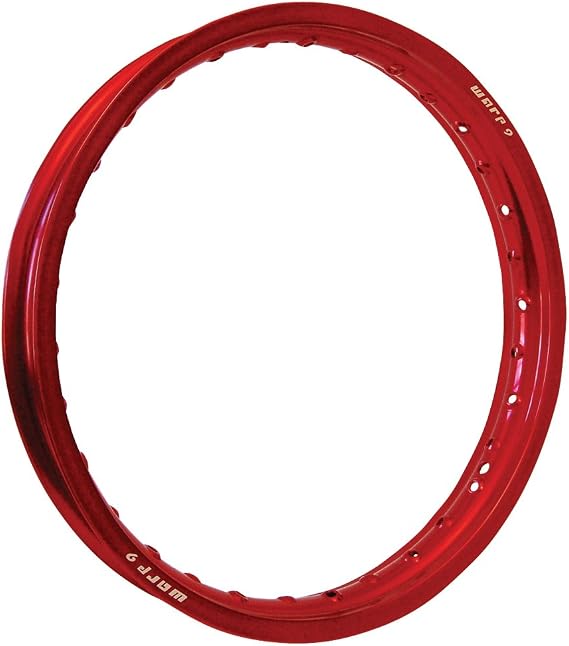 Warp 9 Rim - Rear 32 Spoke Hole, 18 x 2.15 Red - Fits: Honda CR125R 1989-2007