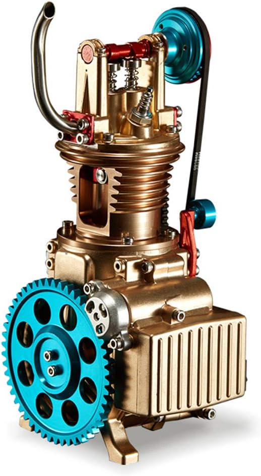 Engine Model kit That Works, 130Pcs Metal Single-Cylinder Engine Mechanical DIY Assembled Engine Model Kit Science Enthusiasts Educational Experiment-DM17