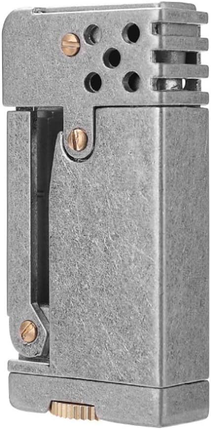 Silver Kerosene Lighter Side Pressure Ignition Vintage Retro Nostalgic Lighter Men's Gift