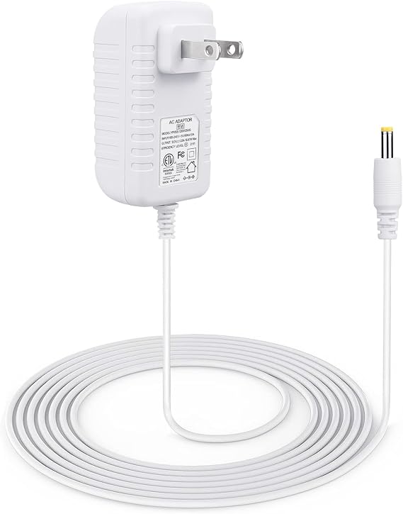 15W Power Cord Adapter for Echo Pop, Dot 5th Gen, Dot 4th, 3rd Generation | TV Cube Smart Speaker White Wall Charger Plug, with 5ft Long Cable