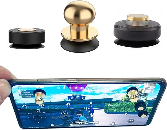 Mobile Triggers,Mobile Game Controller for PUBG Mobile,Fortnite Mobile Phone Gaming Triggers Sensitive Shoot and Aim Buttons Shooter Handgrip Compatible with Tablets & Phone(2 Pair) (Golden)