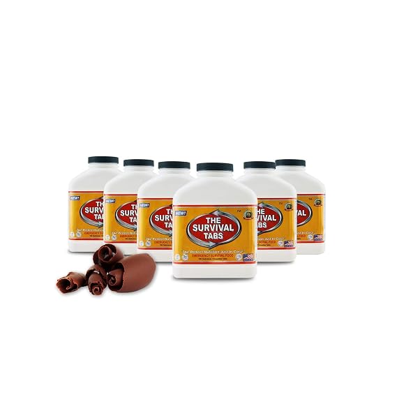 90 days ultimate preparedness pack Emergency Food Supply 25 year shelf life chocolate 6 bottles x 180 tabs