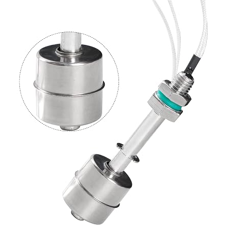 Water Level Sensor Switch Stainless Steel,Liquid Level Sensor Float Switch, Plastic Ball Float Controller For Water Pump Fish Tank Cistern Sump Filter Aquarium Swim Pool Garden Pond Liquid 1 Pcs