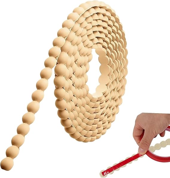 Bobbin Trim Moulding, Beading for Wall Panelling and Wood Trim, Decorative Wood Beading Trim, Wooden Beading and Moulding Trim, 3 Metre Length and 15 Millimetre Width ﻿