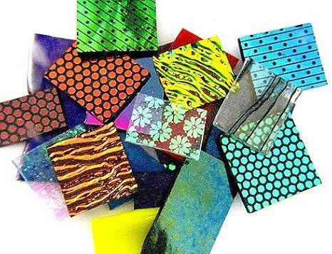 Devardi Glass Handmade 4+ oz COE 90 Dichroic & Fancy Sheet Mix - Fusible