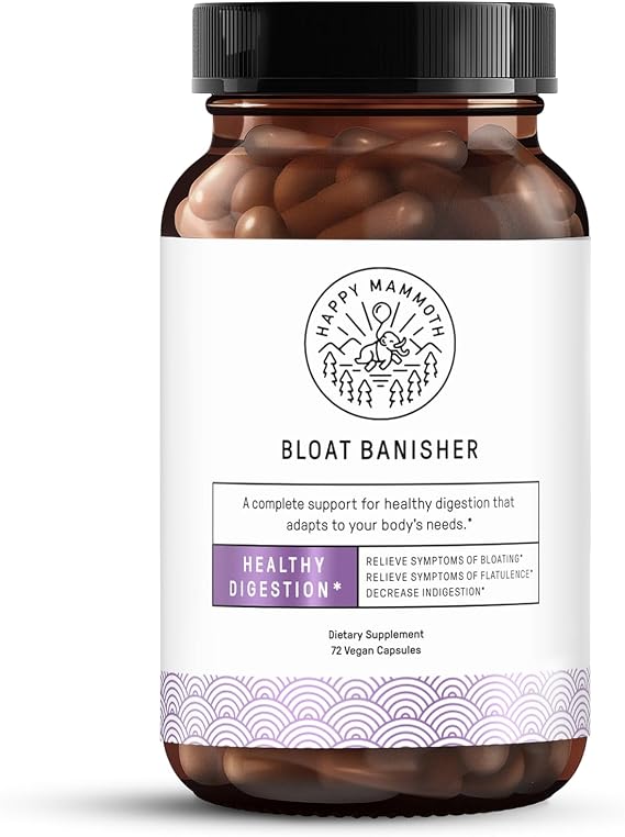 Happy Mammoth Bloat Banisher for Bloating, Digestion, and Gut Comfort | For Bloating, Digestion Support, Gut Comfort