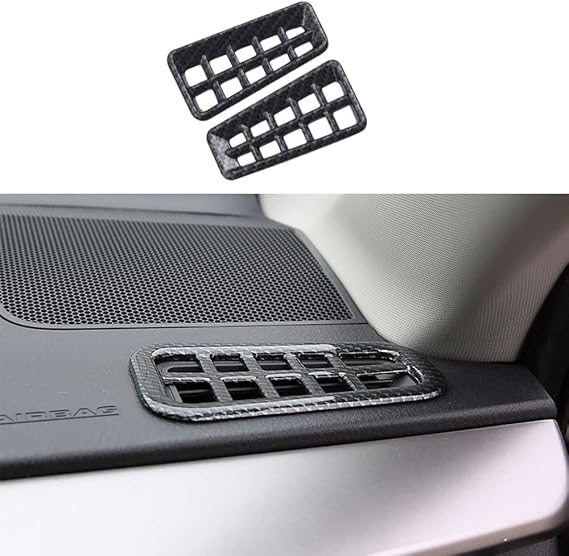 BOYUER for Toyota RAV4 2013-2018 2PCS ABS Center Console Screen Dash Board Side Front Air Conditioning A/C Vent Panel Frame Interior Decoration Trim Accessories (Carbon Fiber)