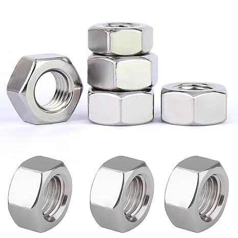 170pcs M3-0.5 Hex Nuts 304 Stainless Steel High Strength Anti-Rust Nut Kit for Machinery, Electronics, Furniture