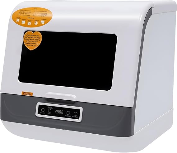 Portable Dishwasher Countertop with 8L Built-In Water Tank,110V 800W Countertop Dishwasher, 3 Modes Wash Ways,for Small Households, Apartments