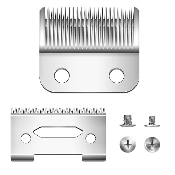 Blades for Wahl Precision Replacement Blades Compatible with Wahl MC3 | Replacement Blades,2 Hole Clipper Blade Compatible with Wahl Clipper Blades Replacement,with 2 Pairs Screws.