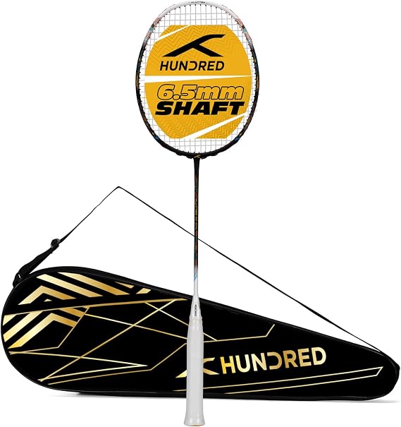 HUNDRED Flutter FF ATTK Strung Badminton Racket with Full Cover