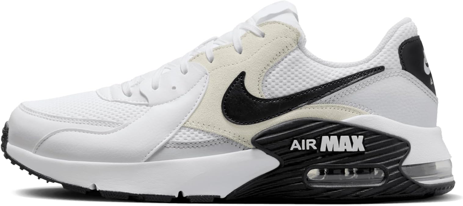 Nike Men's Air Max Excee Trainers, White/Black-Pure Platinum, 40 EU