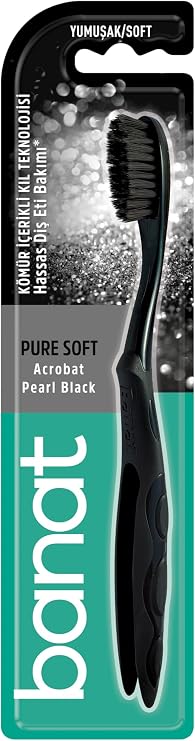 Banat Pearl Black Charcoal Diş Fırçası Yumuşak