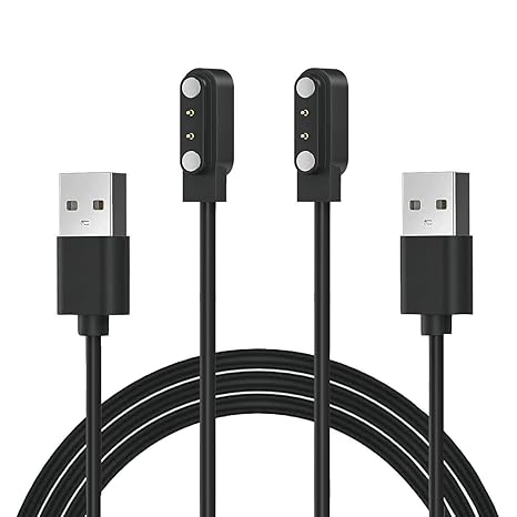 Smart Watch Charger for VeryFit IDW28 IDW26 IDW25 IDW23 IDW21 IDW20 IDW19 IDW17 IDW16 IDW15 IDW13 IDW208 Plus Smart Watch, 2PIN/2Pack Magnetic Charger USB Replacement Charging Cable 3.3FT