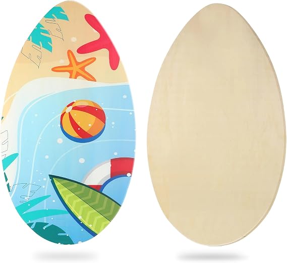 HQO LOVL 35 inch Skim Board for Kids Adults Wooden Skim Boards with High Gloss Coat for Beach Skimboards for Beginners