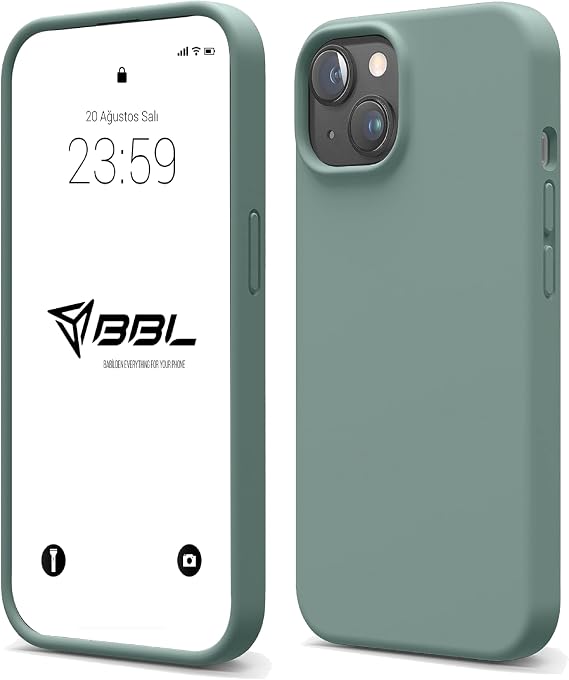 Babilden iPhone 15 Plus İle Uyumlu Kılıf İnce Ve Dayanıklı Sıvı Silikon 3 Katmanlı Tam Kaplamalı Şık Yumuşak Jel Hissi Yüksek Kalite Kauçuk Telefon Kılıfı (Yeşil)