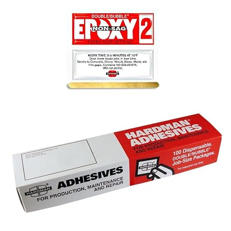 Red 2 Non Sag 3.5g Double Bubble Epoxy Packet Includes 100 Packs Super Fast Set Hardman 04008 By Midwest Corvette