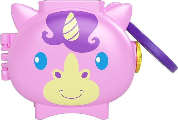 Mattel Polly Pocket Pet Connects Unicorn Micro Playset Figurine + Animal + Accessory