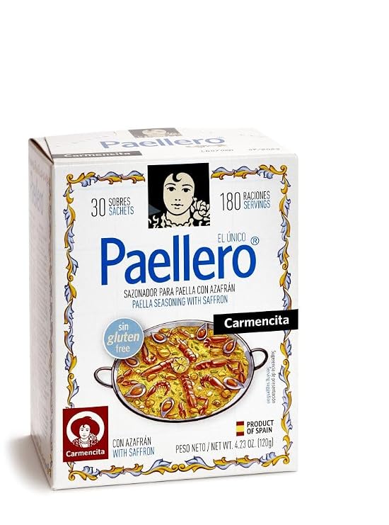 Carmencita. Paellero Paella Seasoning with Saffron (30 sackets). 120g (4.23oz)