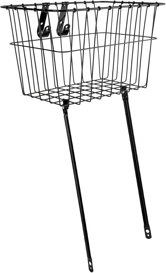 Wald 135 Front Grocery Bicycle Basket (14.5 x 9.5 x 9, Black)