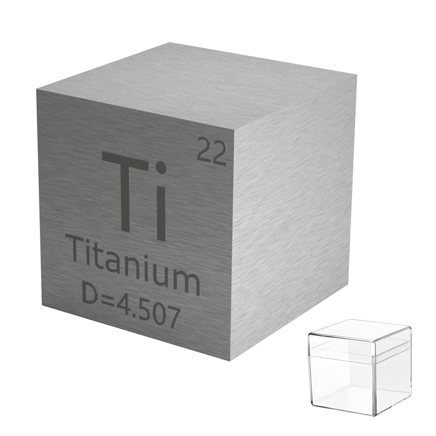 Titanium Cube 10MM Metal Density Cubes Pure Metal High Density Element Cube for Element Collections Lab Experiment Material Heavy Small Objects ExperienceTi 0.39 Inch