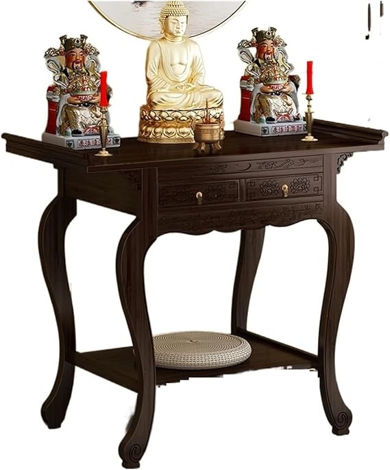 Buddha Altar Shelf New Chinese Style Offering Table, Solid Wood Porch Cabinet, Buddhist Niche, Incense Table, Economic Household, Modern Offering Cabinet, God Of Wealth, Rule Table, Buddha Table Statu