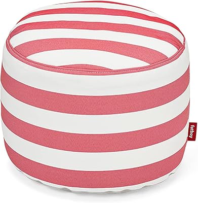 Fatboy Point Outdoor Pouf Ottoman, Stripe Red