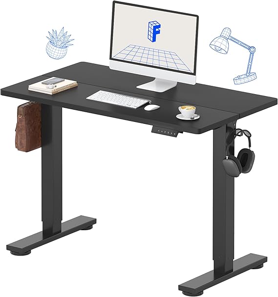 FLEXISPOT 40x24 Inch Electric Standing Desk, Black