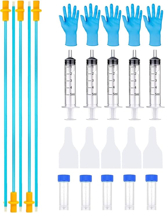 5 Set AI Artificial Insemination Dog Breeding Kit, Canine Breeding Kit, Dog Insemination Breeder Kit, Disposable Canine Artificial Insemination, Canine Breeding Supplies (5 Set, 11.8 inch) M