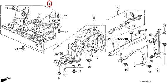 Genuine Acura 74111-SEC-A00 Engine Cover