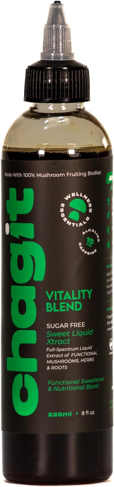 SLX - Vitality Blend - Chaga Matcha Ginger Pomegranate - Full Spectrum Liquid Extract - antioxidant Avengers