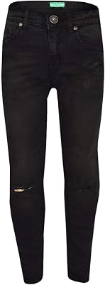 Denim Ripped Jeans Comfort Stretch Skinny Pants Trousers Lightweight Trendy Summer Gifts Age 3-14 Years