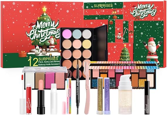 Holiday Makeup Gift Set, Makeup Gift Kit for Girls 10-12 Years Old Girls, Makeup Kit for Kids, Moms, Girlfriends, Beginners, Teens, Gift Kits