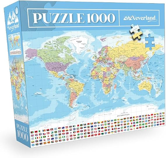 Neverland 1000 ParÇa Puzzle - World Map-i (dÜnya Harİtasi-i)