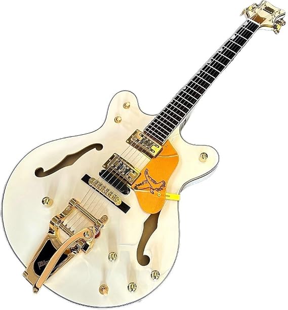 Cream Electric Guitar with Free Double Convex and Big Vibrato, Rosewood Fingerboard - Perfect for Rock and Guitarra Electrica