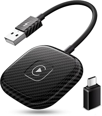 Wireless CarPlay Adapter Converts Wired to Wireless CarPlay,Upgraded CarPlay Wireless Adapter Plug & Play,for CarPlay Cars After 2017 & iOS 10