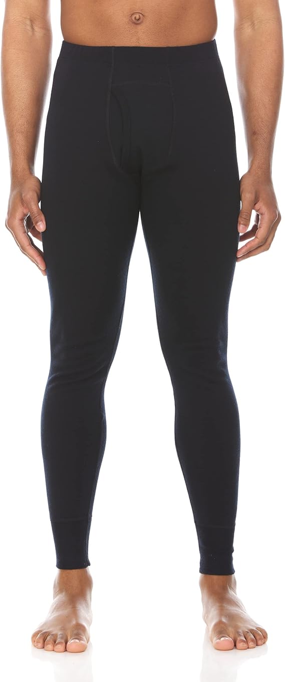 Men's Midweight 100% Merino Wool Base Layer Bottom - Winter Weather Long Johns - Cold Weather Gear - Anti Odor