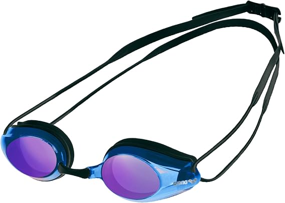 Arena Tracks Unisex Adult Essential Racing Swim Goggles Competitive Swimmers FINA-Approved Anti-Fog Mirror/Non-Mirror Lens