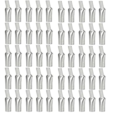 50Pcs High Conductivity C45 Circuit Breaker Pins Copper Terminal Connectors with Cable Wire Lugs Reliably Crimp Terminal Lugs for Stable Connections up to 150C