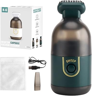 CRFISH Mini Vacuum Cleaner,Keyboard Cleaner,Car Vacuum Cordless Rechargeable,The Best Cleaner for Cleaning Dust, Debris,Pianos,Computers, Cars, Keyboards Etc Green