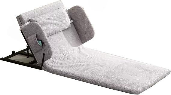 Adjustable Electric Bed Backrest,Lifting Bed Back Rest,Electric Lift Support Pillow,Portable Folding Sit-Up Neck Head And Lumbar Support,for The Elderly The Disabled FullLengthwithBedRails